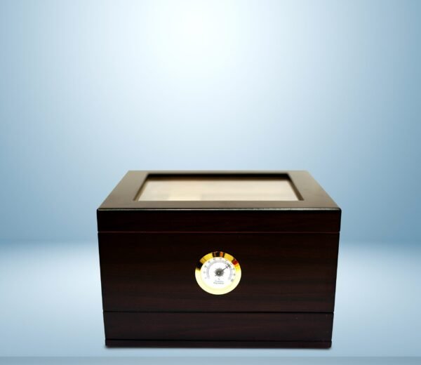 Glass Top Humidor with Tray and Drawer