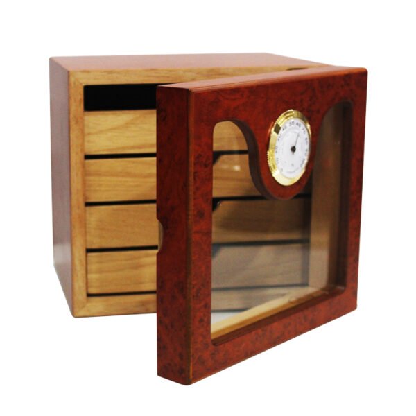 Glass Front Humidor with 4 Trays