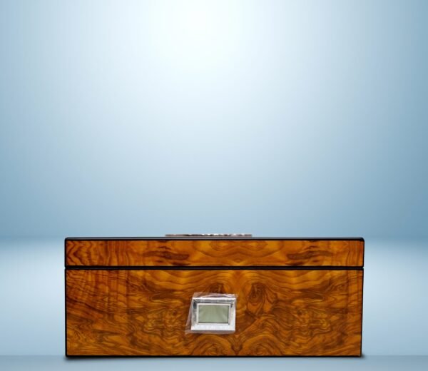Burl Veneer Humidor With Glass Window
