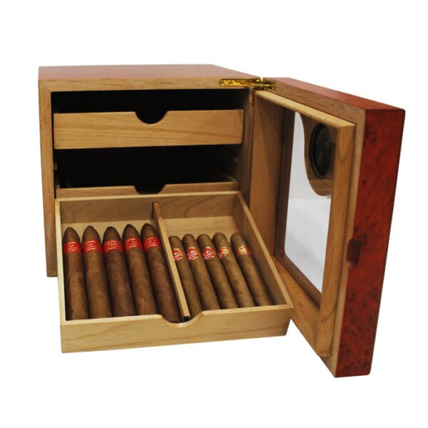 Glass Front Humidor with 4 Trays
