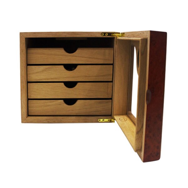 Glass Front Humidor with 4 Trays