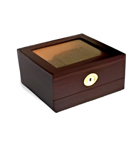 Dark Cherry Wood Humidor with Bottom Drawer