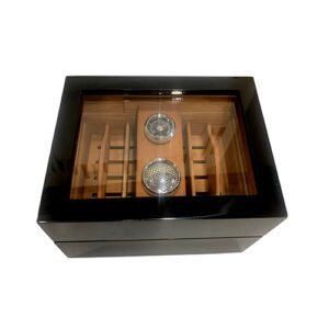 Black Glass Top Humidor