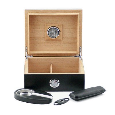Black Humidor Set