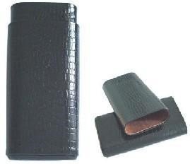 Crocodile Cigar Leather Case