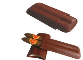 Leather cigar case – 2 fingers