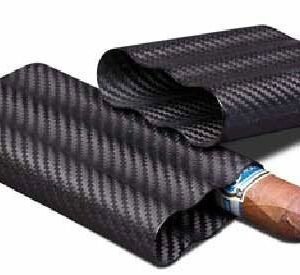 Carbon Fiber Cigar Case 3 fingers - Black