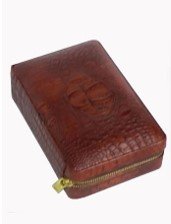 Travel friendly leather cigar set